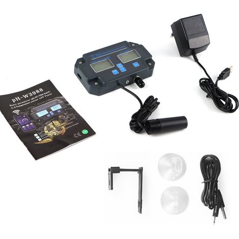 Analyseur d'eau wifi multifonction 6 en 1, 1 pièce, PH/EC/TDS/sel/SG/température, gris 230V