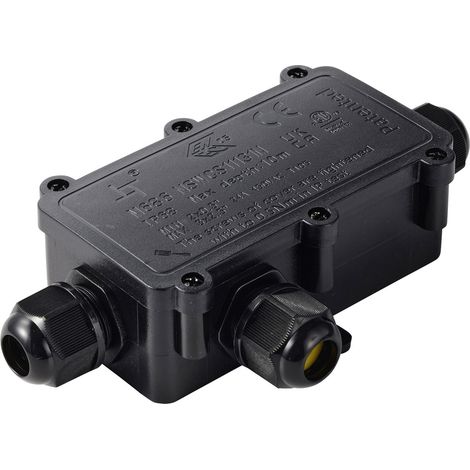 TRU COMPONENTS Abzeigdose IP68 wasserdicht 3 Eingänge, 0,5 - 2,5 mm² TC-14745272 Schwarz TRU COMPON (1/5)