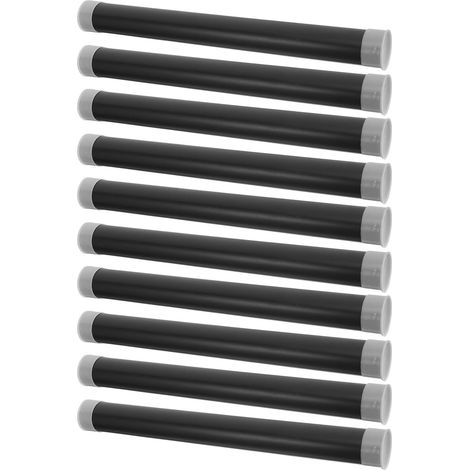 Black Plastic Tubes with Lids Cylindrical Storage Solution (1/5)