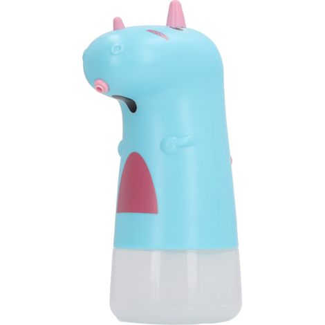 Distributeur de savon automatique à motif dessin animé, intelligent, rechargeable, étanche, mignon, électronique, pour enfants, maison, bleu (1/5)