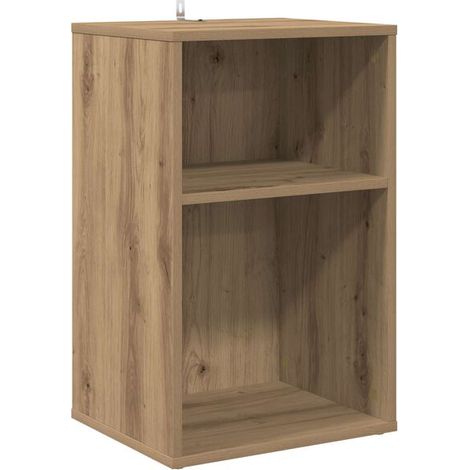 Meuble Rangement Vinyle, Chêne Massif Artisanal, 38 x 33 x 61 cm (1/5)