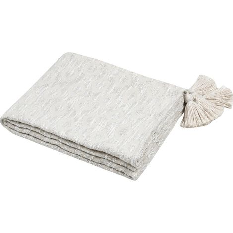 Plaid en coton effet lin, BALMA, 125 x 150 cm (1/3)
