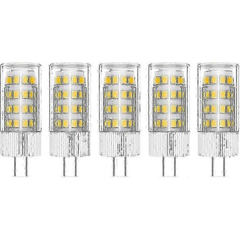 Lot de 5 ampoules LED G4 5W blanc chaud 3000K 500lm AC/DC 12V classe énergétique A (1/5)