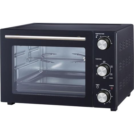 Kitchen Move – Mini four grill 22L 1300W noir – 5 modes de cuisson – Porte double vitrage – Cavité anti-adhésive – Accessoires inclus