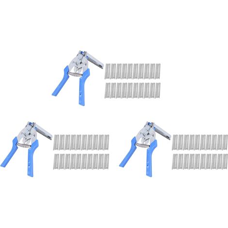 3pc Anneau de Cochon Outil Pince et 1800pcs M Clips Poulet de Filet Cage Escrime Sertissage Soudure Soudage Joint de Reparation Outils A Main (1/5)