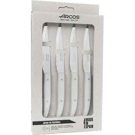 Lot de 4 pièces de couteau à découper couleur micro-perle white micro-perle. (1/2)