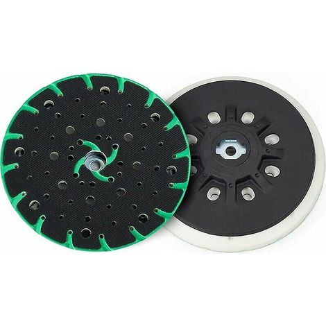 Plateau de ponçage de 150 mm avec aspiration des poussières - Filetage M8 - Compatible avec les plateaux de ponçage Festool, Bosch, Makita, etc. de 150 mm. (1/4)