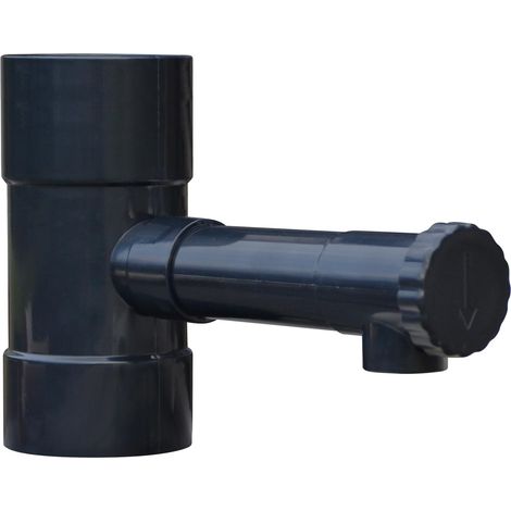 Jardibric – Raccord PVC récupérateur d'eau pour descente de gouttière Ø80 mm – Sortie Ø35 mm – Résistant aux intempéries et UV – Installation facile