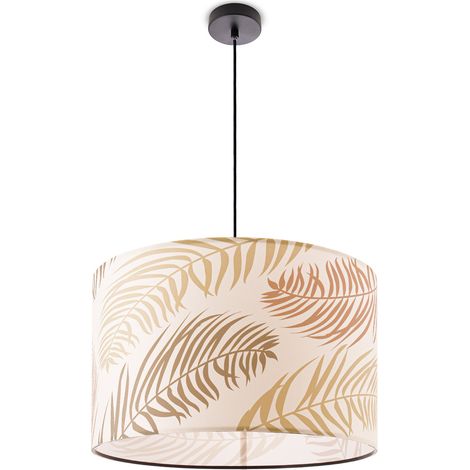 Paco Home Pendelleuchte Hängelampe Esstisch Wohnzimmer Modern Lampe Kinderzimmer Jungle Grün (Ø38cm), Pendelleuchte - Schwarz