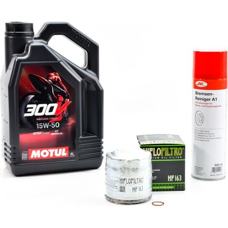 Kit Entretien Vidange pour BMW R 850 RT de 2002 à 2006 - MOTUL 300V ROAD RACING 15W50 4L