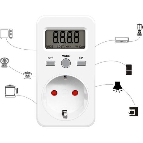 Compteur d'énergie numérique 230V 16A Compteur d'électricité à affichage LCD (1/3)