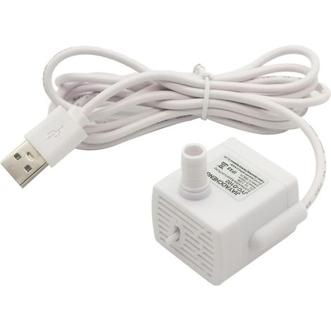 Pompe de rechange pour distributeur d'eau pour animaux - Rechargeable par USB - Silencieuse - 5V 1A - Facile à installer (1/4)