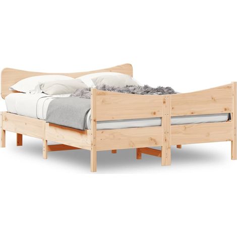 Maison Exclusive - Letto senza Materasso 135x190 cm in Legno Massello di Pino