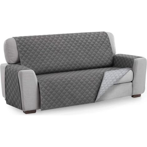 Funda de Sofá de 3 Plazas - Reversible Acolchada, Antirrayaduras/Para Mascotas, Universal 160 cm (Gris) (1/5)