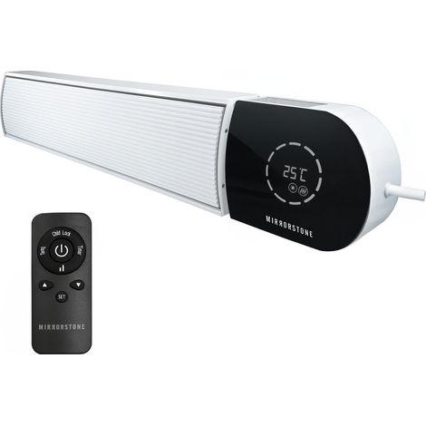 Mirrorstone 3000W Ionis Wi-Fi Remote Far Infrared Bar Heater White ,Wall and Ceiling Mounted (1/5)
