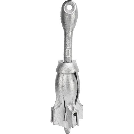 Grappin pliable universel en acier au carbone pour ancre de bateau, 1,5 kg / 3,31 lb, avec corde de 20 m pour usage marin (1/5)