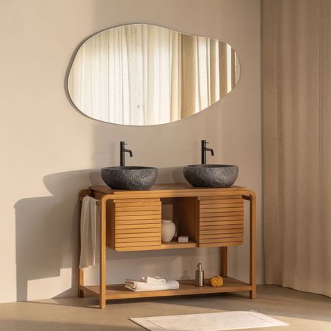 Conjunto de mueble de baño en madera de teca Bradley SKLUM        (1/5)