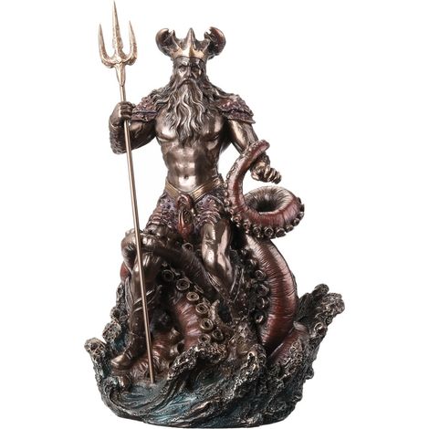 Figurine en résine Oceanus-Titan Eau Collection Classique 22,5 cm x 11 cm x 14 cm