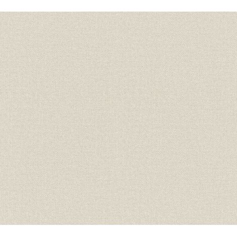 Carta da parati a tinta unita Profhome 387445 Carta da parati TNT goffrata a caldo leggermente strutturata In tinta unità opaca crema beige 5,33 m2