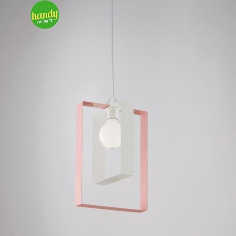 Lampadario a sospensione Bonetti Illumina Duplo 1 luce bianco/rosa (1/3)