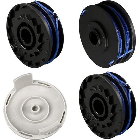 Carrete de repuesto para hilo de desbrozadora RAC123, compatible con Ryobi RLT4027, RLT4125, RLT5027, RLT6030, RLT5127, RLT6130-5132002670, cubierta RAC122, 1,5 mm x 8 m (1/5)