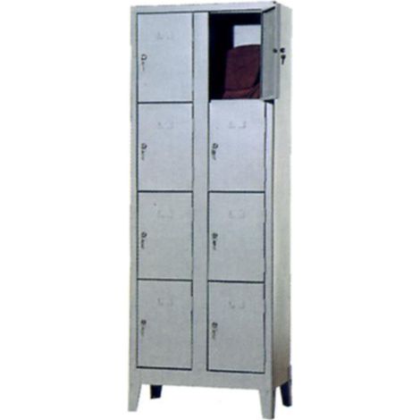 Armadio metallo acciaio portaborse 8 vani 69x40x180 cm