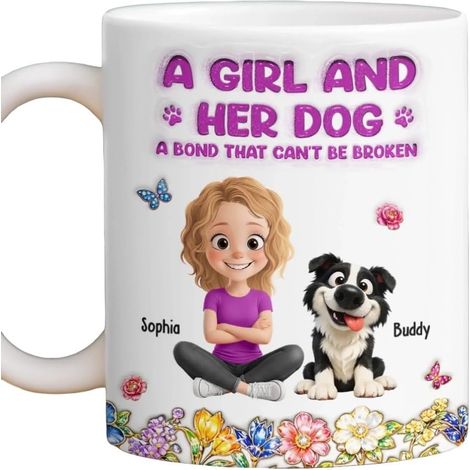 Tasse à café 3D « Mom Thanks for Always Putting Up with My Shit », tasses à café 3D avec nom personnalisé pour la fête des mères pour maman et fille, fête des mères amusante pour les propriétaires (1/5)
