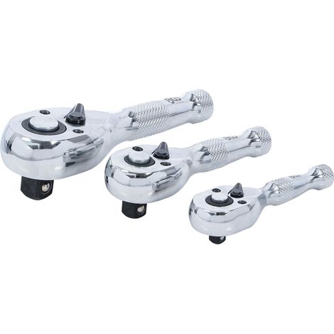 Juego  de  mini-llaves  de  carraca  BGS  6,3  mm  (1/4")  /  10  mm  (3/8")  /  12,5  mm  (1/2")  3  piezas  -  215 (1/4)