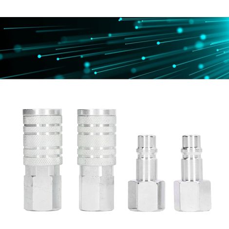 Kit adaptateur pour outils pneumatiques de type américain 1/2 pouce NPT, raccord rapide pour tuyau d'air, kit de connexion pour accessoires de compresseur d'air industriel I/M (1/5)