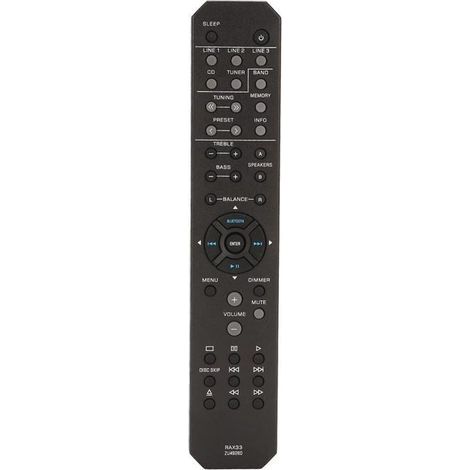 Télécommande de remplacement pour récepteur audio/vidéo, résistante à l\'abrasion, pour récepteur AV (RS202/RS202BL) (1/4)