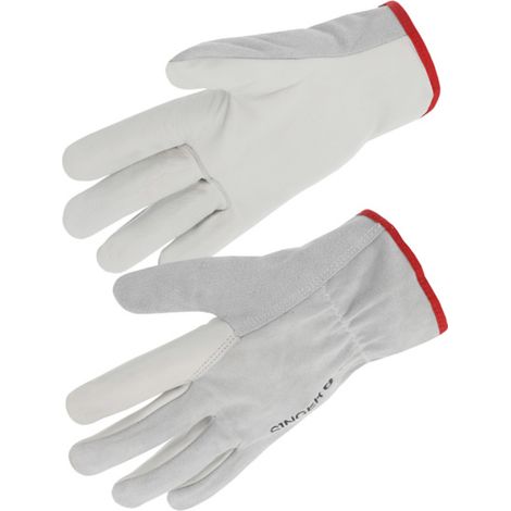 Gant manutention paume fleur bovin Dos croûte Serrage élastique - SINGER - 56GSN T9 (1/2)