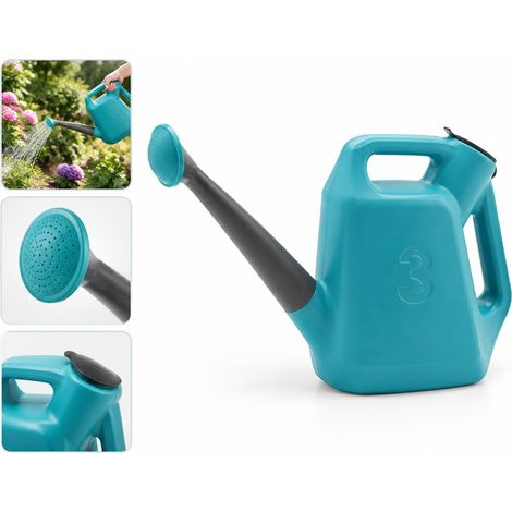 1 Pièce Arrosoir en Plastique Vert Sarcelle, 3 L, 26×22.5 cm, Bec 30 cm, avec Couvercle (1/5)