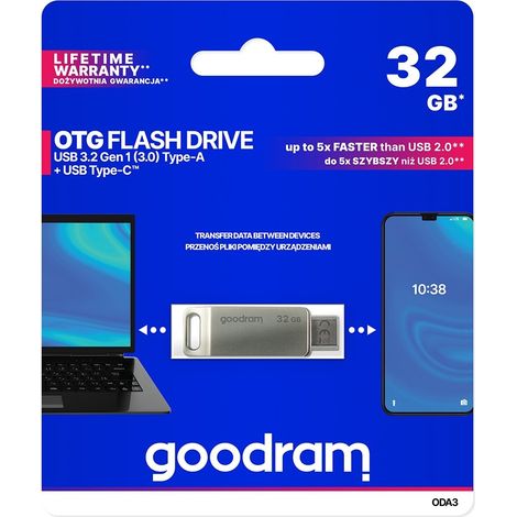Memoria USB GoodRam ODA3-0320S0R11 Plateado 32 GB (1/5)