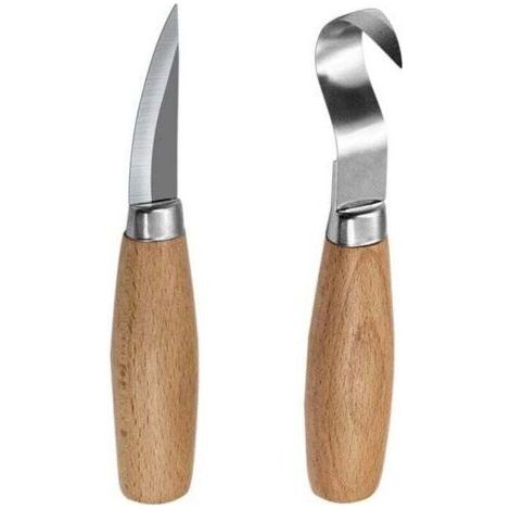 Couteau de Sculpture Bois, XU, Outils Découper Cuillère pour Sculpteurs Droitier (1/4)