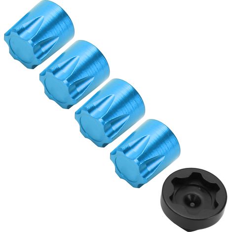 cache-moyeux de jante M4 pour voiture RC Traxxas TRX4/SCX10 90046 D90 1/10 1/8 (bleu) (1/5)