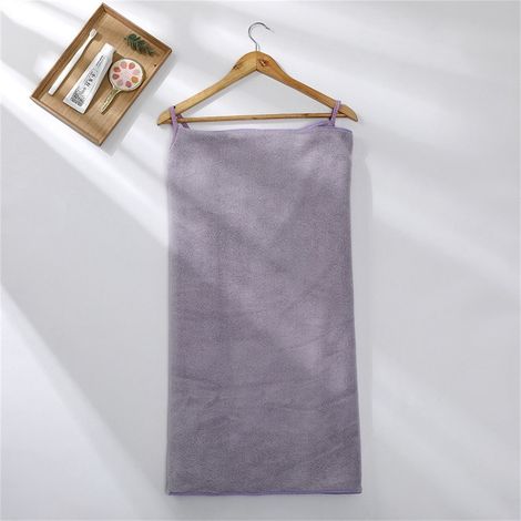 Peignoir Serviette Portatif - Microfibre Éponge Absorbante - Pour Bain Spa Plage - Taille Plus - 1 Pièce (1/3)