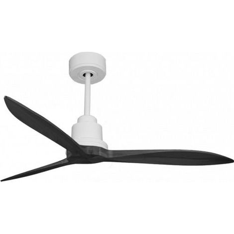 Tenerife - Super destratificateur et ventilateur DC 132 cm  Blanc pales bois noir sans Lumière 25 à 35 m² (1/4)