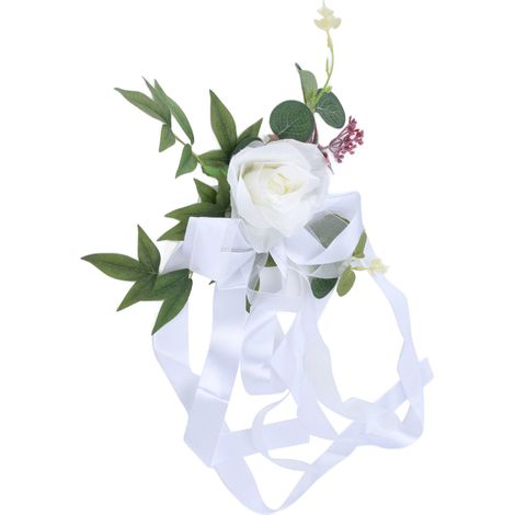 Décorations de mariage nordiques en extérieur, bouquets de fleurs pour dossiers de chaises, fleurs artificielles sur le thème de la forêt, accessoires de photographie de mariage, fleurs pour dossiers (1/5)