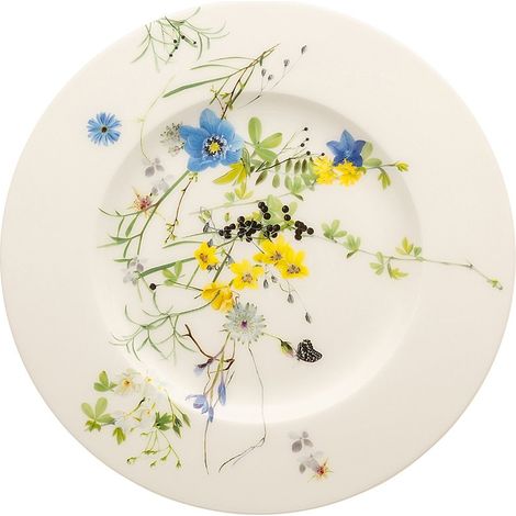 Assiette à petit-déjeuner Motif fleurs des Alpes 19 drapeaux