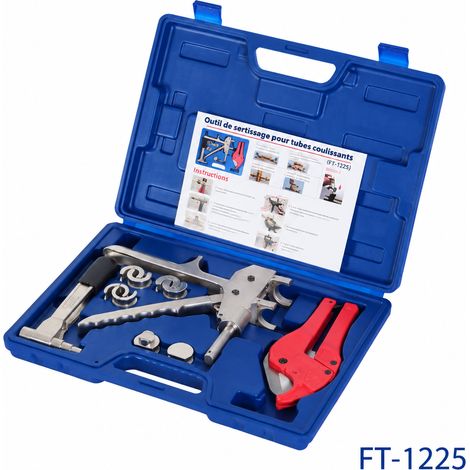 Coffret pince à glissement PER et PERT modèle FT-1225, outil sertissage plancher chauffant, 39 × 29 × 7 cm, 3,1 kg. – Livraison gratuite (1/5)