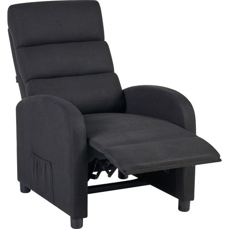 Fernsehsessel OTUS Stoff Schwarz