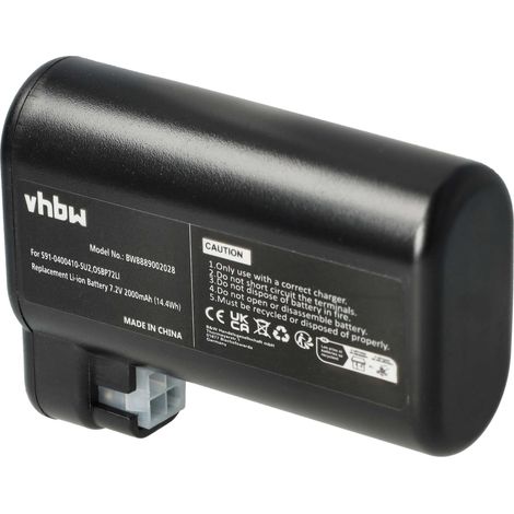 vhbw 1x batteria compatibile con AEG Electrolux Osiris, RX8, RX7-1-TM, 900277487, RX8-1-4SWN, 900277485 home cleaner (2000mAh, 7,2V, Li-Ion)