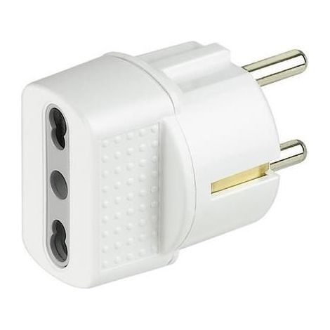 bticino S3625D Netzstecker-Adapter Typ C (Euro-Stecker) Weiß