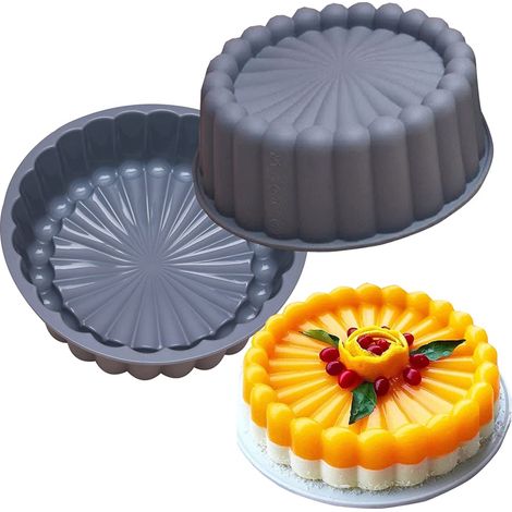 Moule à gâteau en silicone réutilisable en forme de tournesol, 7 pouces, pour tartes et flans (1/5)