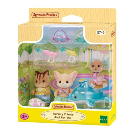 Accesorios para casa de Muñecas Sylvanian Families 5749 Nursery Friends Pool Fun trio