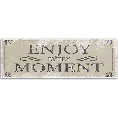 Tableau bois panorama, profitez de chaque instant - 70 x 25 cm (1/5)