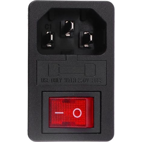 Prise Électrique Capacité 10a 250v avec Interrupteur à Bascule à 3 Broches 4 Broches, Matériau Nylon et Cuivre Adaptée pour Interrupteur D'ordinateur de Bureau (1/5)