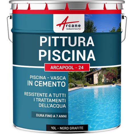 Vernici impermeabilizzanti per piscine -  ARCAPOOL - 24 - 10 L Nero Grafite - RAL 9011 - ARCANE INDUSTRIES (1/5)