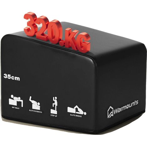 Caja de empuje de cadera, altura ajustable, alta capacidad de peso, M (1/2)