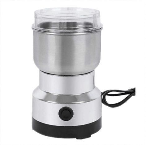 Moulin à Café Électrique Inox pour Grains, Épices et Herbes – Broyeur Acier Inoxydable avec Prise UE, Compact et Puissant (1/5)